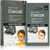 Pozostałe kosmetyki do pielęgnacji twarzy - Beauty Formulas Charcoal Paski oczyszczające na nos z aktywnym węglem 6 szt. - miniaturka - grafika 1