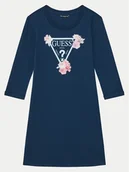 Sukienki i spódniczki dla dziewczynek - Guess Sukienka codzienna J3YK13 KA6W4 Błękitny Regular Fit - miniaturka - grafika 1