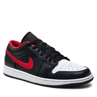 Półbuty męskie - Buty Nike Air Jordan 1 Low 553558 063 Black/Fire Red/White - miniaturka - grafika 1