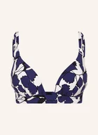 Stroje kąpielowe - Maryan Mehlhorn Góra Od Bikini Bralette Blue Leaves blau - miniaturka - grafika 1