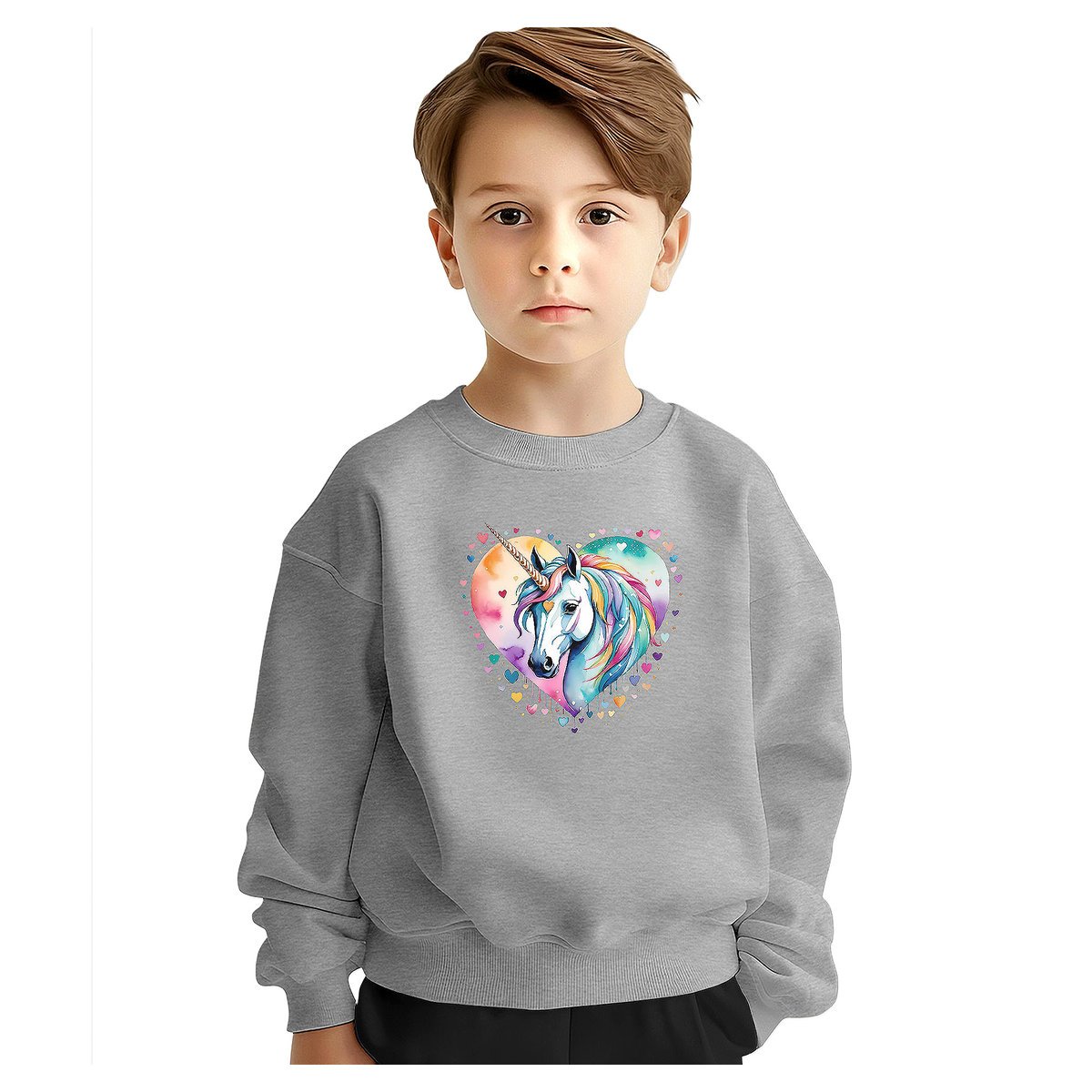 BLUZA DZIECIĘCA JEDNOROŻEC UNICORN SERCE 134-140 DLA CHŁOPCA DZIEWCZYNKI