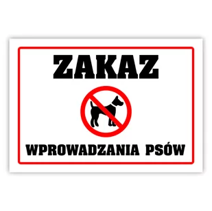 Tablica laminowana A5 - zakaz wprowadzania psów - Tablice BHP - miniaturka - grafika 1