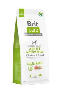 BRIT CARE Dog Sustainable Adult Medium Breed Chicken & Insect 12kg+2kg - Sucha karma dla psów - miniaturka - grafika 2