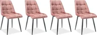Krzesła - Signal Zestaw krzeseł CHIC VELVET 4 szt różowe ZESTAW-CHICVCRA52-4SZT - miniaturka - grafika 1
