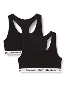 Reebok Damska bluza typu Crop Top Frankie czarny/biały elastyczny T-shirt, czarny/biały, L - Bluzy damskie - miniaturka - grafika 1