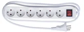 Listwy zasilające - 6 Gniazda Duńska Listwa Zasilająca 1,5 M - miniaturka - grafika 1