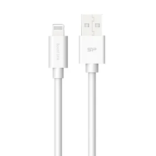 Silicon Power Kabel USB - Lightning LK15AL 1M PVC Mfi White SP1M0ASYLK15AL1W - Kable USB - miniaturka - grafika 1