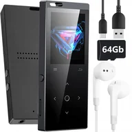 Dyktafony - Odtwarzacz MP4 bluetooth DYKTAFON 64GB + Słuchawki Q10 - miniaturka - grafika 1