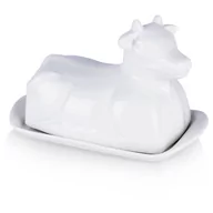 Pozostałe akcesoria kuchenne - Maselniczka porcelanowa biała krowa - miniaturka - grafika 1