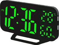 Zegary - Zegarek JVD Zegar budzik LED JVD SB3725.1 termometr higrometr USB - miniaturka - grafika 1