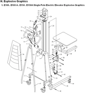 SWARK Wózek podnośnikowy z podestem elektryczny GermanTech + Generator ozonu za 1 złotych! (max wysokość: 1700 mm, udźwig: 100 kg) 99724814 - Wózki magazynowe - miniaturka - grafika 8