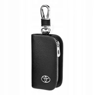 Etui na klucze - SKÓRZANE ETUI na klucze TOYOTA logo KLUCZYK samochodowy ELEGANCKI brelok - miniaturka - grafika 1
