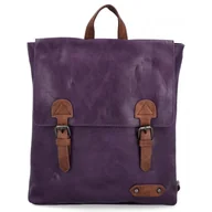 Torebki damskie - Plecak Damski Vintage firmy Herisson 1502H449 Ciemno Fioletowy - miniaturka - grafika 1