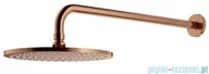 Baterie umywalkowe - Omnires SlimLine Deszczownica mosiężna 1-funkcyjna ø 25 cm z ramieniem miedź szczotkowana WGSET1CPB | - miniaturka - grafika 1