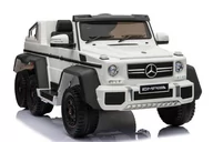 Pojazdy elektryczne dla dzieci - Import SUPER-TOYS MEGA POJAZD ORYGINALNY MERCEDES G63 NAPĘD 6X6 MIĘKKIE KOŁA MIĘKKIE SIEDZENIE SIEDZENIE DLA RODZICA 2x12v14AH/SX-1888 SX-1888-BIAŁY - miniaturka - grafika 1