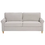 Sofy i kanapy - Beliani Sofa 3-osobowa welurowa beżowa RONNEBY - miniaturka - grafika 1