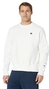 Champion Męska bluza polarowa z okrągłym dekoltem, odwrotny splot, ciężka bluza polarowa, Biała lewa klatka piersiowa C, XL - Bluzy męskie - miniaturka - grafika 1