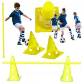 Piłka nożna - KOORDYNACYJNY TRENINGOWY 3w1 2 pachołki 32cm z otworami + tyczka1m Piłkarza - miniaturka - grafika 1