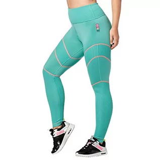 Legginsy - Zumba Zumba Wysoko taliowany trening fitness kompresja odzież aktywna siłownia legginsy damskie, pogrubione niebieskie, M Z1B00635 - grafika 1