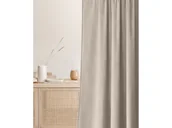 Zasłony - Room99 ZASŁONA WELUROWA CARRIE - BEŻOWA 140x280 SREBRNA PRZELOTKA 5908224060716 - miniaturka - grafika 1