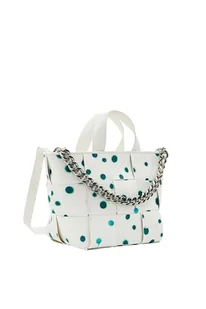 Desigual Women's New Splatter Valdivi Accessories PU torba na zakupy, biała, biały - Torebki damskie - miniaturka - grafika 1