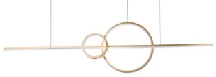 Zwisowa lampa Sara AZ5260 LED 35W okręgi listwa złota - Lampy sufitowe - miniaturka - grafika 1