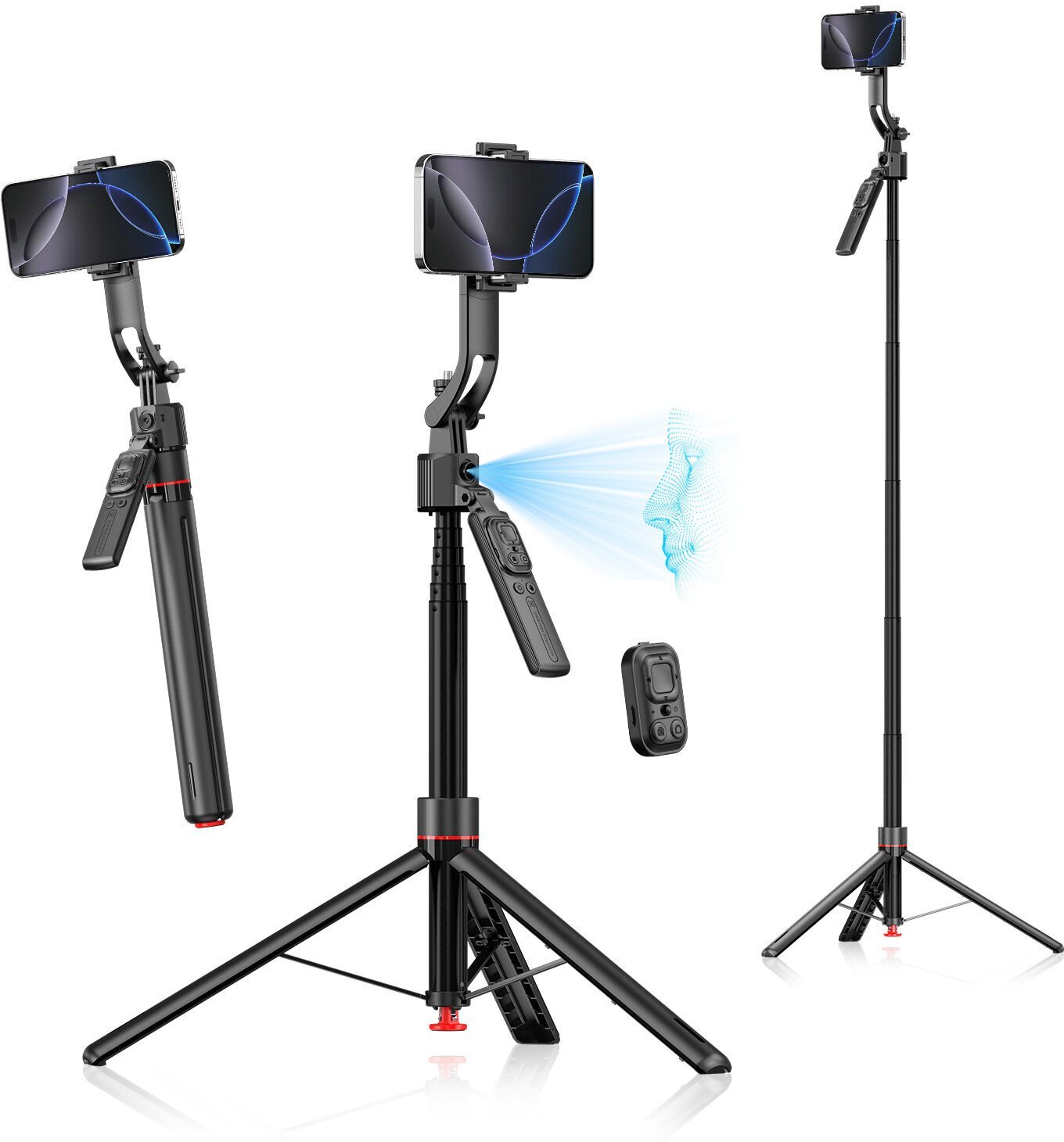 Statyw 4smarts 360 AI-Stativ z śledzeniem twarzy i pilotem