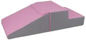 Leżaczki i huśtawki - komplet 2 dużych klocków kształtek piankowych żłobek przedszkole rehabilitacja (biały,pudrowy róż,szary) - miniaturka - grafika 1