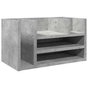 Organizer na biurko, szarość betonu, 44,5x24x25 cm - Przyborniki na biurko - miniaturka - grafika 1