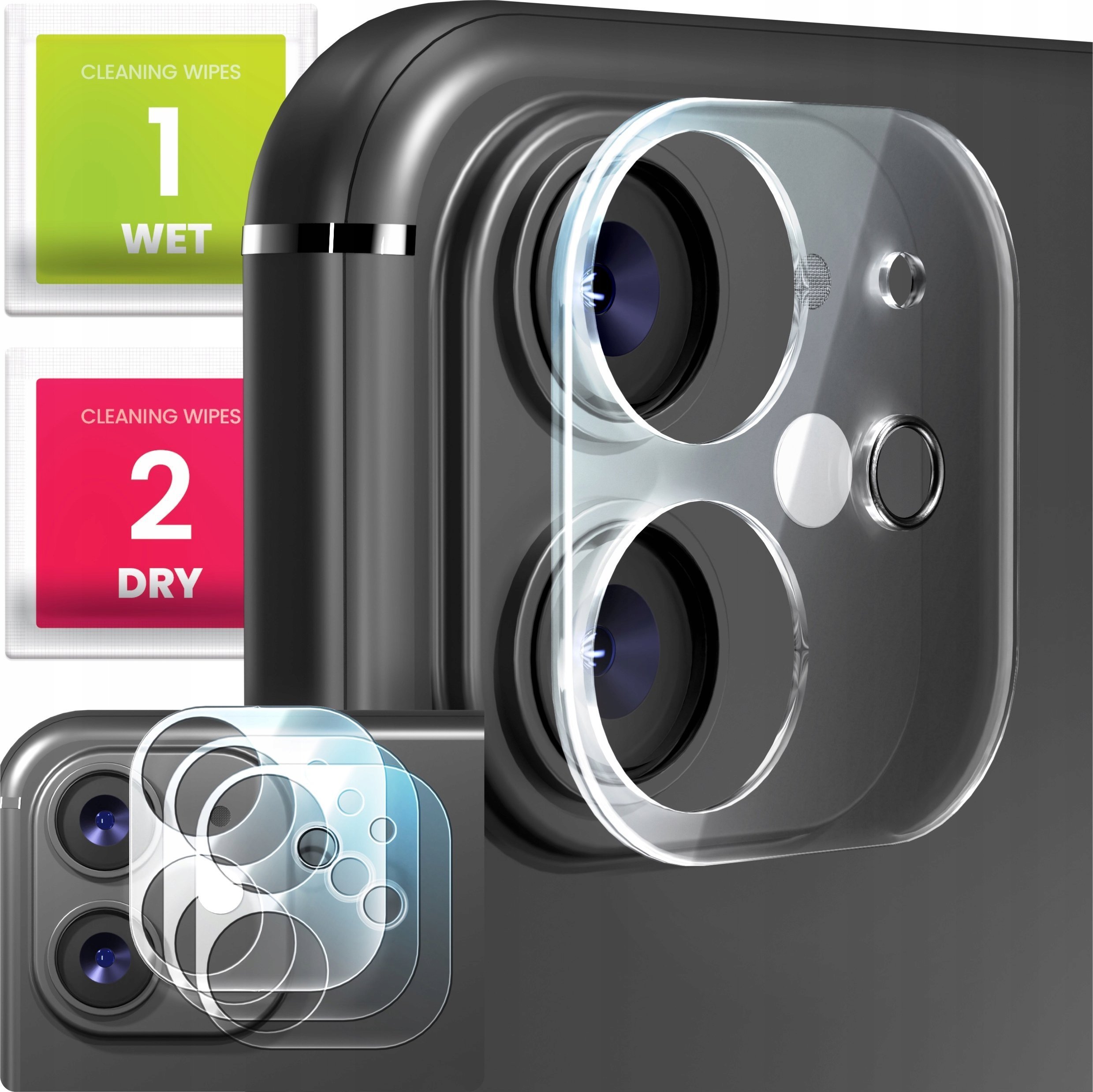 3-PAK Szkło Na Aparat Do Apple iPhone 11 Hartowane, Ochronne, Na Obiektyw