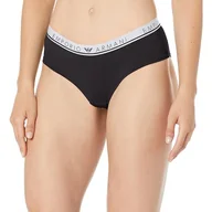 Spodnie damskie - Emporio Armani Damskie spodnie Cheeky Iconic Logo Full Slip, czarny, S - miniaturka - grafika 1