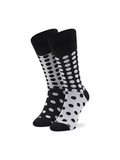 Skarpetki damskie - Todo Socks Skarpety wysokie unisex Grochy Czarny - grafika 1