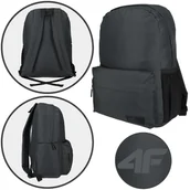 Plecaki - 4F Plecak U083, Unisex Dorosły, Jeden rozmiar, Anthracite - miniaturka - grafika 1
