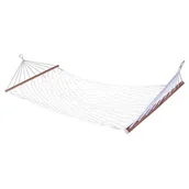 Hamaki - JEDNOOSOBOWY HAMAK SIATKOWY Z BELKĄ NHMK_200x80CM SKY WHITE - miniaturka - grafika 1