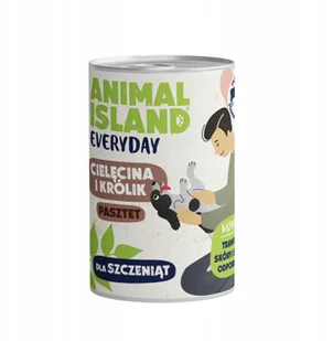 ANIMAL ISLAND Everyday cielęcina i królik dla szczeniąt puszka 400g - Mokra karma dla psów - miniaturka - grafika 1