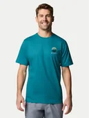Odzież trekkingowa męska - Columbia T-Shirt Kettle River™ 2120411 Turkusowy Regular Fit - miniaturka - grafika 1