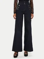 Spodnie damskie - Rinascimento Jeansy CFC0119917003 Granatowy Regular Fit - miniaturka - grafika 1