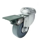 Meble modułowe i akcesoria - Zestaw jezdny z kołem Ø50 mm / 40 kg otwór centralny hamulec ANDPOL - miniaturka - grafika 1