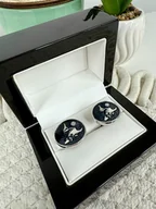 Spinki do mankietów i krawatów - SPINKI DO MANKIETÓW koszuli mankietu mapa świata - miniaturka - grafika 1