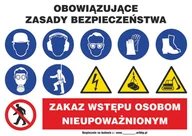 Akcesoria BHP - INNY Znak Bezpieczeństwa Zzb1p700x500 124L346 - miniaturka - grafika 1