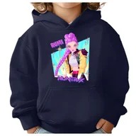 Bluzy dla dziewczynek - BLUZA DZIECIĘCA HUNTRIX RUMI KPOP 122-128 Z KAPTUREM BAWEŁNIANA JAKOŚĆ - miniaturka - grafika 1