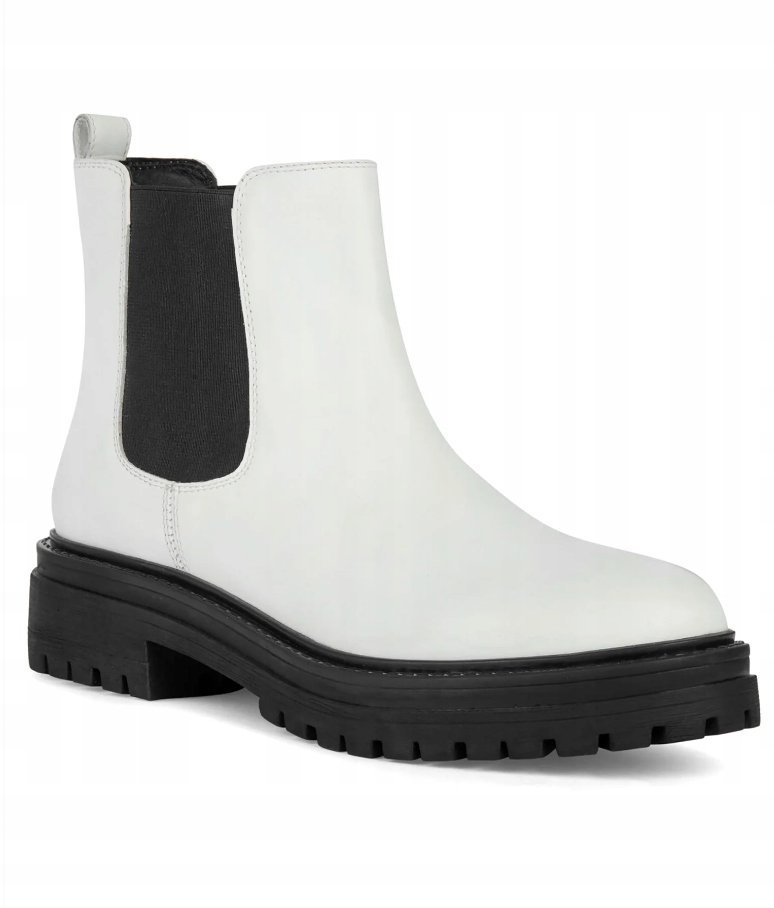 Geox Iridea Botki Skórzane Białe Damskie 41 Ż_c