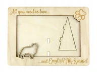 Ramki na zdjęcia - English Toy Spaniel ramka na zdjęcie z psem grawer - miniaturka - grafika 1