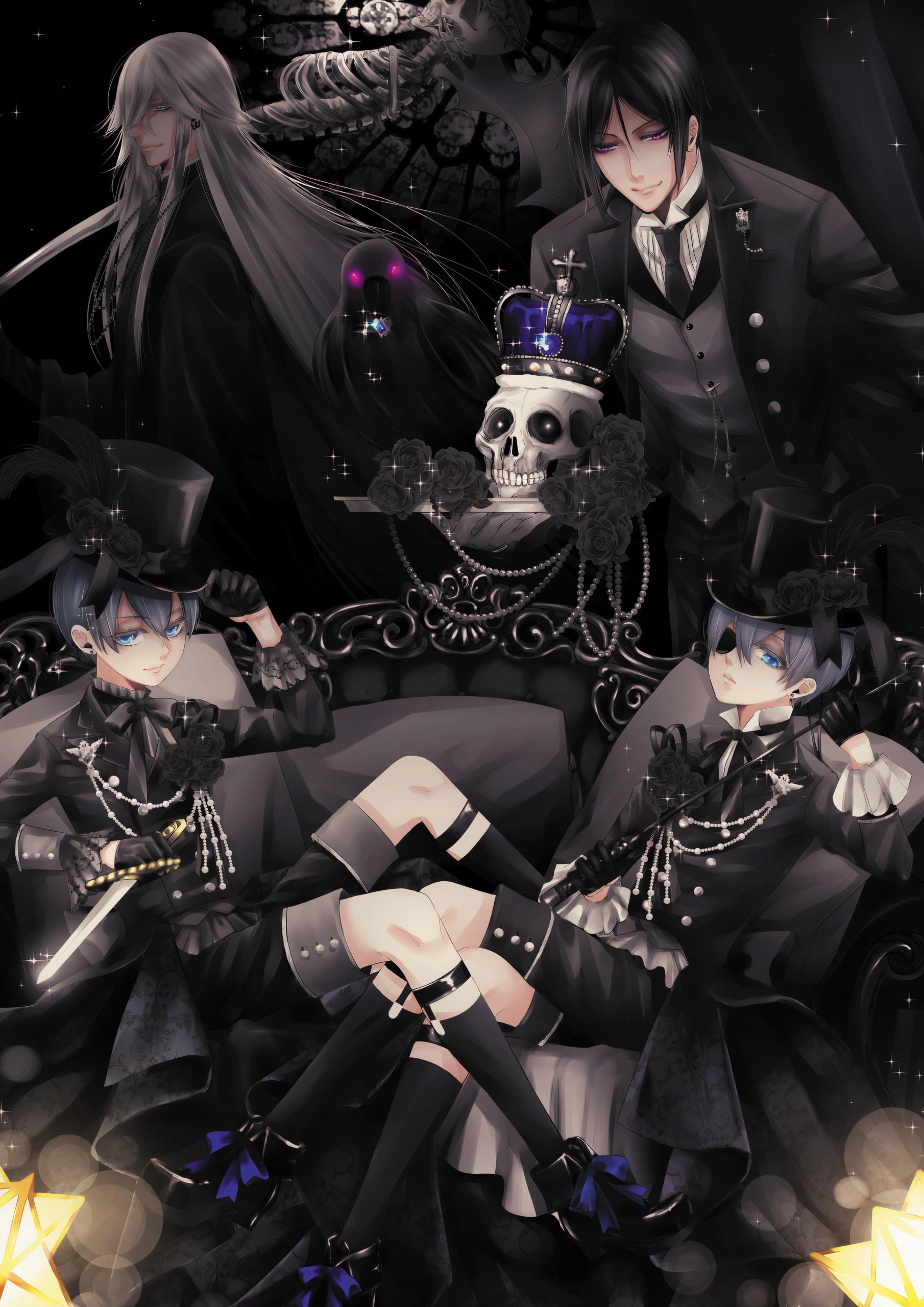 Plakat A3 Kuroshitsuji Anime Ciel Sebastian