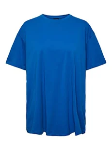 PIECES Damska koszulka Pcrina Ss Oversized Tee Noos Bc, Princess Blue, S - Koszulki i topy damskie - miniaturka - grafika 1