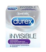 Prezerwatywy - Durex Durex prezerwatywy Invisible dodatkowo nawilżane 3 szt cienkie - miniaturka - grafika 1