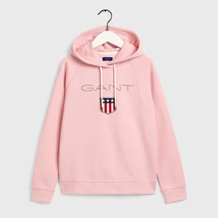 Damska Bluza GANT GANT SHIELD SWEAT HOODIE 4204617.614 – Różowy - Bluzy damskie - miniaturka - grafika 1