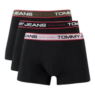 Majtki męskie - TOMMY HILFIGER BOKSERKI MĘSKIE 3P TRUNK DIFF WB CZARNE r.L - miniaturka - grafika 1