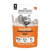 Mokra karma dla kotów - Wiejska Zagroda Karma mokra dla kota Fileciki Indyk (dorosły) 85g (12 szt/op) - miniaturka - grafika 1