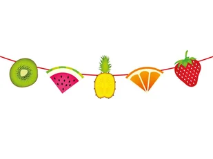 FOL Girlanda Tropikalne Owoce - 600 cm F20707 - Dekoracje sali - miniaturka - grafika 1